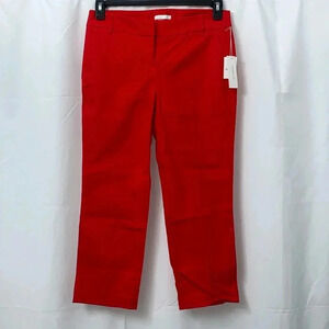 Women’s Dalia Modern Fit Red Cropped Pants Size 4 NEW WITH TAGS